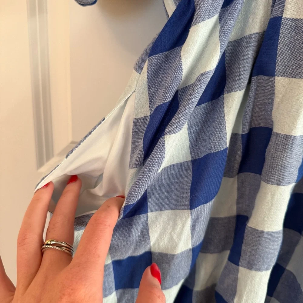 NWOT Sugarlips Hant Plaid V-Neck Midi Dress - Picture 6 of 7